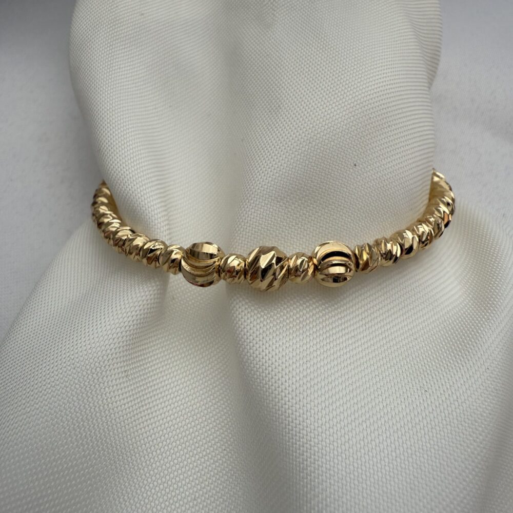 Çelik Altın Renkli Burgu Detaylı Bileklik